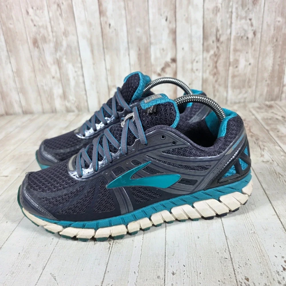 Brooks Ariel 16 Womens Running Shoes Grey Blue Wide D 1202191D453 Size 8.5